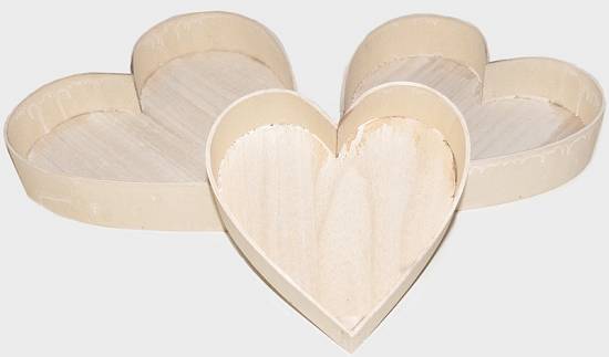 Διακόσμηση γάμου σετ 3 τεμάχια δίσκος καρδιά