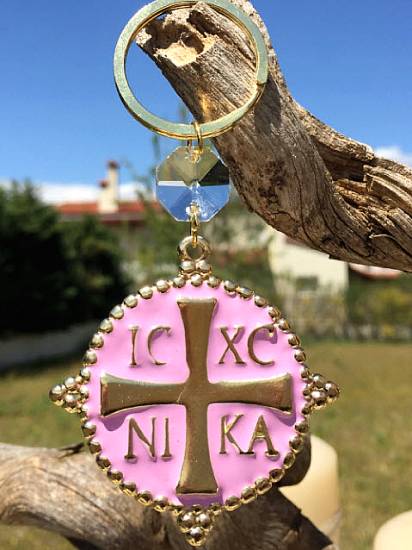 Κωνσταντινάτο ICXCNIKA κρύσταλλο Μπρελόκ Μπομπονιέρες Βάπτισης πολυτελείας 2025