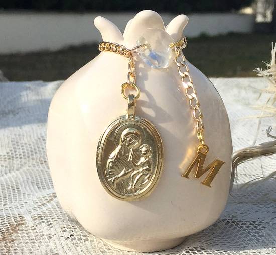 Μπομπονιέρες βάπτισης Πολυτελείας 2025 Luxury/Exclusive Γούρι Ρόδι Παναγίτσα Χριστούλης κρύσταλλο μονόγραμμα