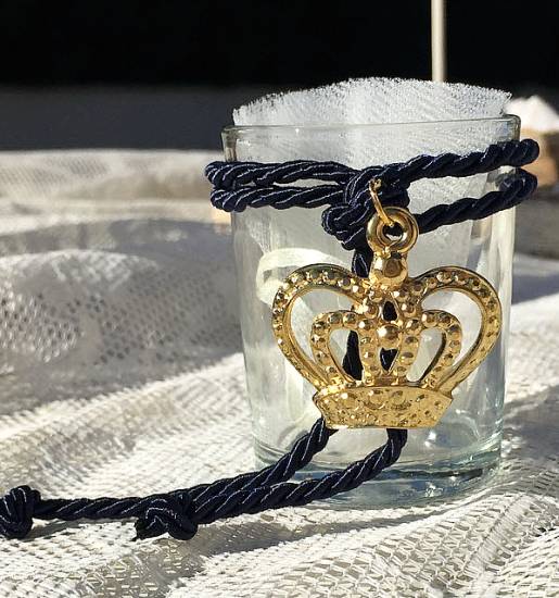 Μπομπονιέρες βάπτισης 2025 Πολυτελείας Luxury/Exclusive royal crown prince ποτήρι ρεσώ κορώνα