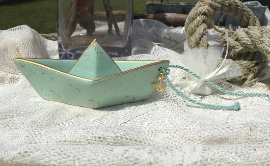 Καραβάκι Μπομπονιέρες βάπτισης 2024 Αριστοκρατική Πολυτελείας luxury-exclusive ''Καραβάκι Άγκυρα''