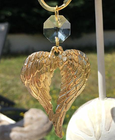 Αγγελάκι φτεράκια αγγέλου κρύσταλλο Μπρέλοκ Μπομπονιέρες Βάπτισης πολυτελείας 2024