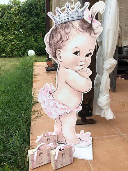 ''Βαλιτσάκι Μπομπονιέρας Vintage Princess baby'' ξύλινο