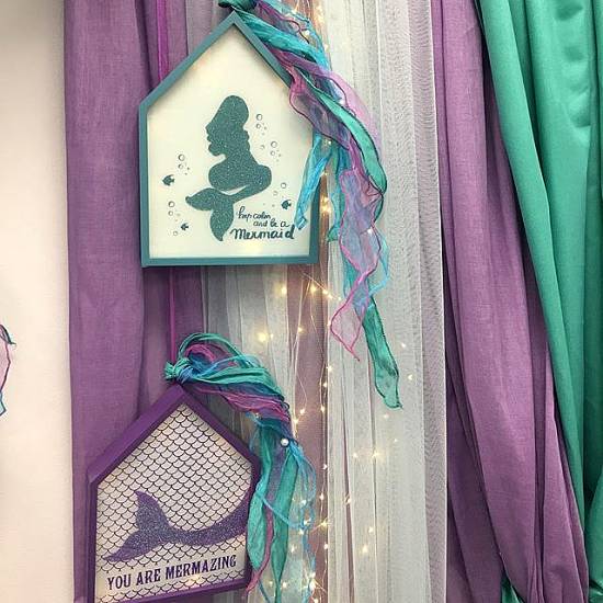 Καδράκι Γοργόνα με Led Διακόσμηση Βρεφικό/Παιδικό δωμάτιο