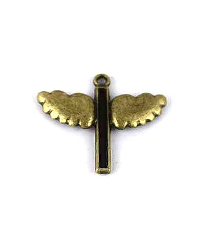 Μεταλλικό διακοσμητικό ''σταυρουδάκι φτεράκια αγγέλου''.