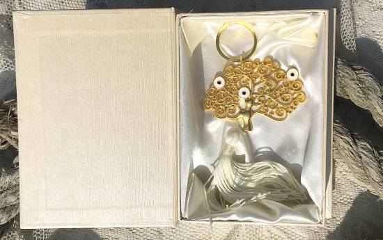 Μπομπονιέρες Γάμου Πολυτελείας Luxury/Exclusive Δέντρο Ζωής χρυσό γούρι μπρελόκ