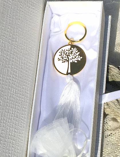 Μπομπονιέρες Γάμου Πολυτελείας Luxury/Exclusive Δέντρο Ζωής χρυσό γούρι μπρελόκ