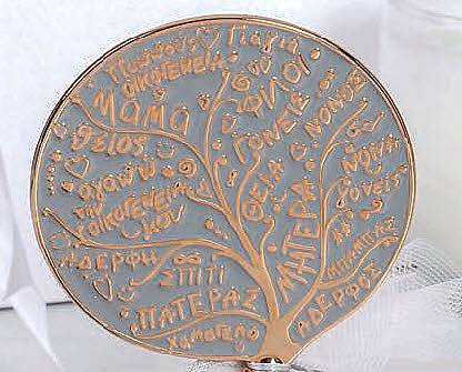 Μπομπονιέρα Γάμου Πολυτελείας Luxury/Exclusive Γούρι Σταντ ''Δέντρο Ζωής Οικογένεια Ευχές''